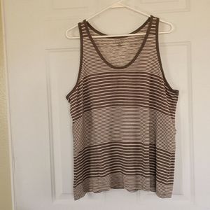 Sonoma life style tank top. Gray striped, size XL, like new condition